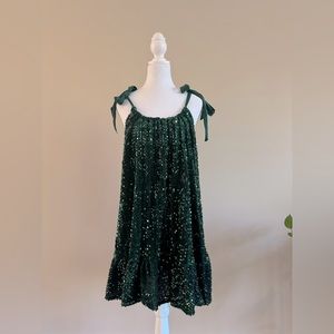 Free People Nova Green Sequin Mini Dress